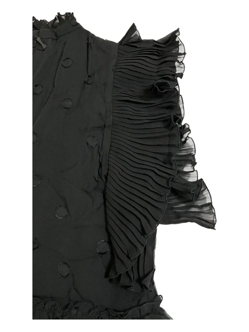 Kate Spade Silk Bakery Dot Devore Black Dress Women’s 2 NWT $498 MSRP - Picture 8 of 9